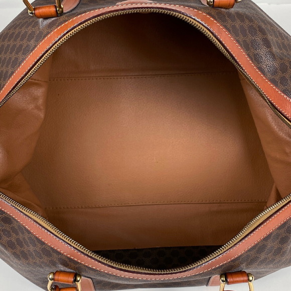 Celine Macadam Pattern Canvas Travel Business Handbag Brown - Picture 7 of 7